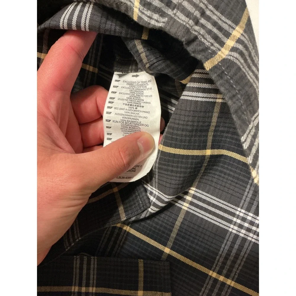 5.11 Tactical Gunner Plaid Shirt XL Black Gray Long Sleeve‎ Snap Front Outdoor